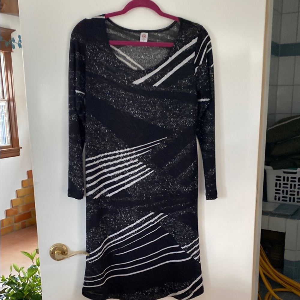 Black and White Patterned Dress